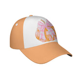 Pumpkin Bow Curved Brim Snapback Cap