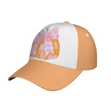 Pumpkin Bow Curved Brim Snapback Cap
