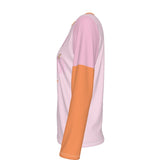 Autumn Vibes Colorblock Long Sleeve Tee | 100% Cotton Women's Fall Shirt