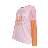 Autumn Vibes Colorblock Long Sleeve Tee | 100% Cotton Women's Fall Shirt