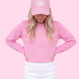 Pink Floral Pumpkin Baseball Cap