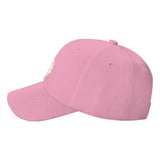 Pink Floral Pumpkin Baseball Cap