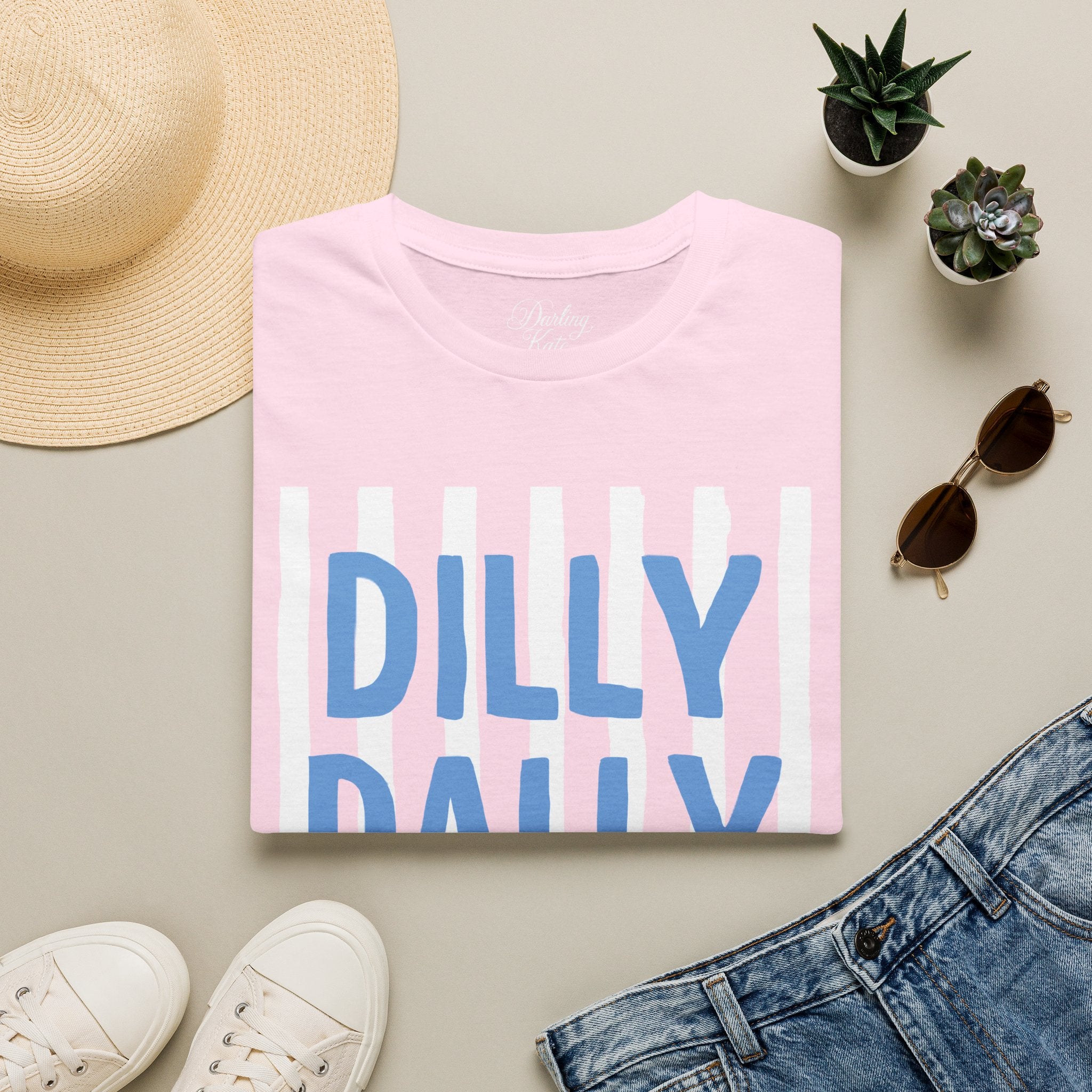 Dilly Dally Club T-Shirt — Playful Pastel Graphic Tee