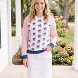 Pink Bow Pumpkin Lightweight Women's Sweatshirt