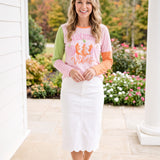 Autumn Vibes Colorblock Long Sleeve Tee | 100% Cotton Women's Fall Shirt