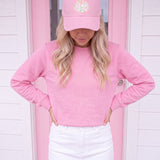 Pink Floral Pumpkin Baseball Cap