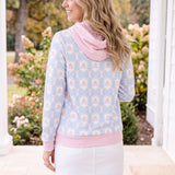 Pastel Pumpkin Toile Women's Fleece Hoodie | Soft Long Sleeve Hooded Pullover