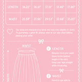 Pastel Bow & Tulip High-Waisted Pleated Midi Skirt with Pockets