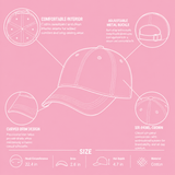 FA LA LA Embroidered Pink Cotton Baseball Cap | Women's Christmas Duckbill Hat