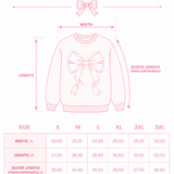 Blush Pink Vintage Bow Fleece Crewneck Sweatshirt