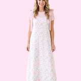 Pink Pumpkin Tie-Strap Maxi Dress | Feminine Fall Ankle Dress