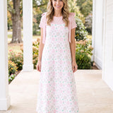 Pink Pumpkin Tie-Strap Maxi Dress | Feminine Fall Ankle Dress
