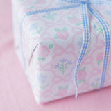 Pink Bow & Floral Garden Gift Wrap Roll