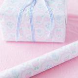 Pink Bow & Floral Garden Gift Wrap Roll
