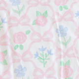 Pink Bow Floral Baby Bodysuit | 100% Organic Cotton Infant Onesie
