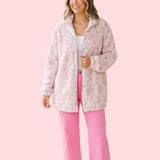 Blush Rose Sherpa Zip-Up Jacket