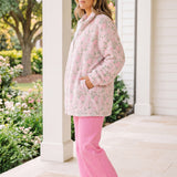 Blush Rose Sherpa Zip-Up Jacket