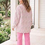 Blush Rose Sherpa Zip-Up Jacket