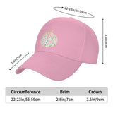 Pink Floral Pumpkin Baseball Cap