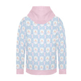 Pastel Pumpkin Toile Women's Fleece Hoodie | Soft Long Sleeve Hooded Pullover
